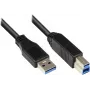 EXSYS EX-K1505 USB 3.2 Gen 1 -kaapeli, USB-A - USB-C, 3 m, musta
