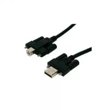 EXSYS EX-K1552V USB 2.0 -kaapeli, Type-A pistoke - Type-B pistoke peukaloruuveilla, 2 m, musta