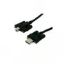 EXSYS EX-K1552V USB 2.0 -kaapeli, Type-A pistoke - Type-B pistoke peukaloruuveilla, 2 m, musta