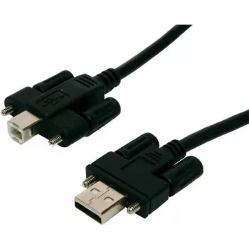EXSYS EX-K1555V USB 2.0 -kaapeli, Type-A uros Type-B uros, peukaloruuvit, 5 m, musta