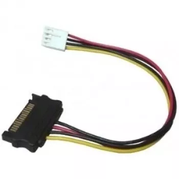 EXSYS EX-K41910 levykeasema-SATA-virtasovitinkaapeli 0,4 m musta