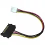 EXSYS EX-K41910 levykeasema-SATA-virtasovitinkaapeli 0,4 m musta