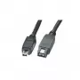 EXSYS FireWire 800 IEEE 1394b 9-pin–4-pin kaapeli, 1,0 m, musta EX-K6870