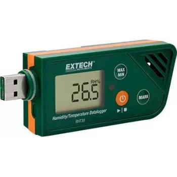Extech RHT30 lämpötila- ja kosteus-USB-dataloggeri PDF-raporttien luonnilla