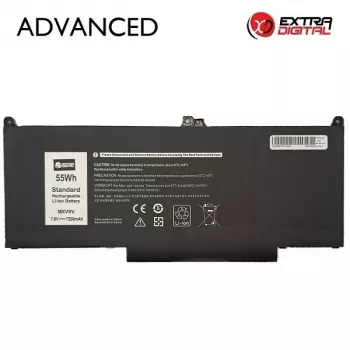 Extra Digital Advanced -akku kannettavaan Dell MXV9V - 7200mAh 82Wh 11.4V 9-kennoinen Li-Ion-varaosa