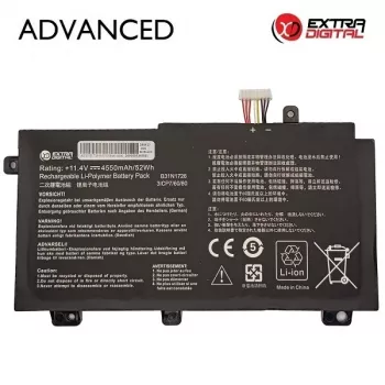 Extra Digital Advanced NB432592 vara-akku ASUS B31N1726:lle – 4550mAh, 11.52V Li-ion
