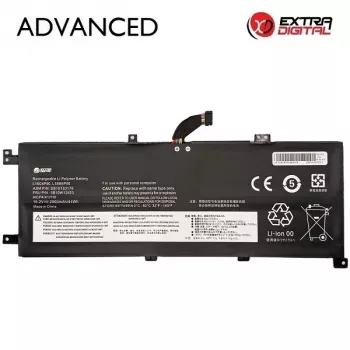 Extra Digital Advanced NB482887 kannettavan tietokoneen akku Lenovo L18M4P90, 2900mAh, Li-ion, 15.36V, 44.5Wh, 4 kennoa, musta