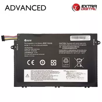 Extra Digital Advanced vaihtoakku Lenovo ThinkPad T470 T480 A475 A485 T570 T580 P51S P52S:lle, 01AV445, 4100mAh, 11.4V, Li-ion, 6 kennoa, musta