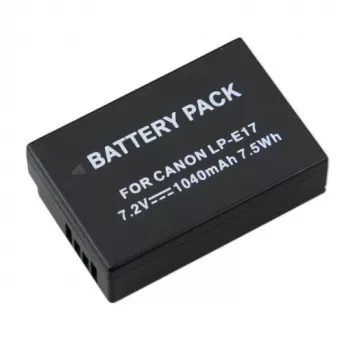 EXTRA DIGITAL Canon LP-E17 vara-akku (ilman sirua, 7,2 V, 1300 mAh, Li-Ion, musta)