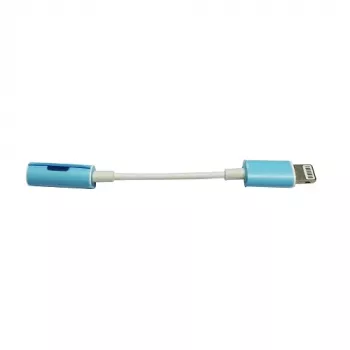 EXTRA DIGITAL Lightning - 3,5 mm kuulokeliitäntäadapteri – valkoinen, 10 cm kaapeli, DAC, MFi-yhteensopiva