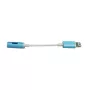 EXTRA DIGITAL Lightning - 3,5 mm kuulokeliitäntäadapteri – valkoinen, 10 cm kaapeli, DAC, MFi-yhteensopiva
