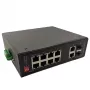 EXTRA DIGITAL PoE-kytkin 10 porttia 1000M ja 2 SFP-porttia 1000M