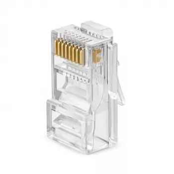 EXTRA DIGITAL RJ45 UTP Cat5e modulaariliitin (8P8C, 50µ kullattu, 100 kpl:n pakkaus)