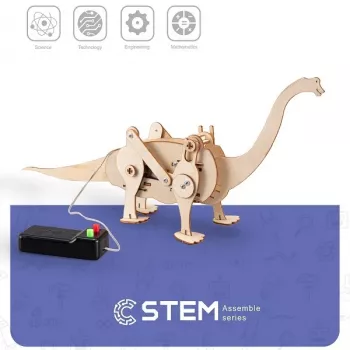 EXTRA DIGITAL puinen rakennussarja kävelevä dinosaurus, opetusmalli