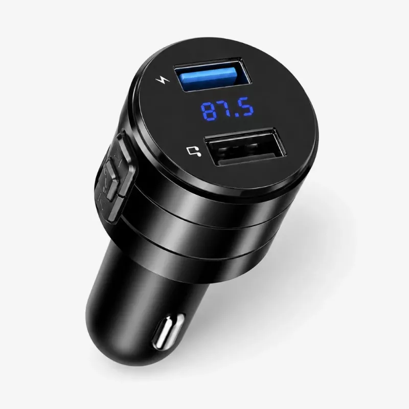 EXTRALINK Bluetooth FM-lähetin 2x USB-laturilla, handsfree-toiminnolla, musta