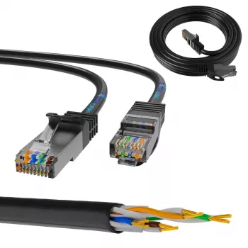 Extralink Cat.5e FTP LAN-patchkaapeli 10m, kupari verkkokaapeli parikierretty