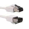EXTRALINK Cat.8 U/FTP litteä Ethernet-verkkokaapeli 1 m 40G valkoinen