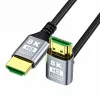 EXTRALINK HDMI 2.1 8K HDR 2M ylöspäin kulmattu kaapeli musta