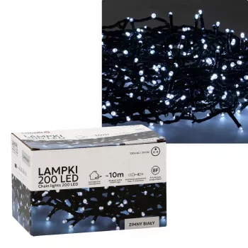 Extralink LED-valosarja 200 LED kylmävalkoinen 10 m + 3 m IP44 sisä-/ulkokäyttöön