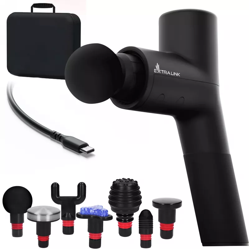 Extralink hierontapistooli Gymgun Fit 2.0 Pro, 7 vaihtopäätä, 6 tilaa