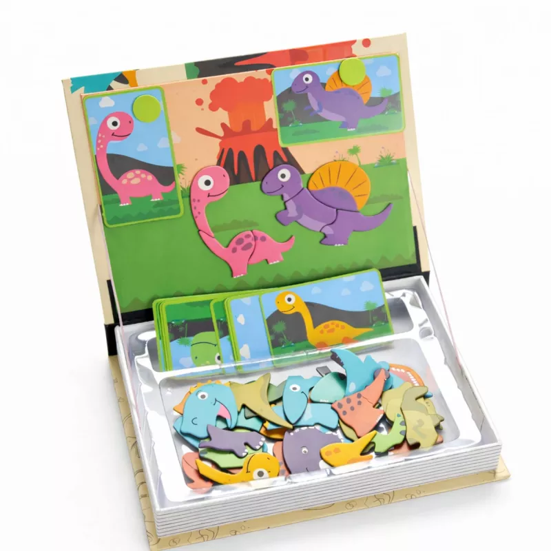 EXTRALINK TOYS magneettinen palapelikirja 64 palaa dinosaurukset
