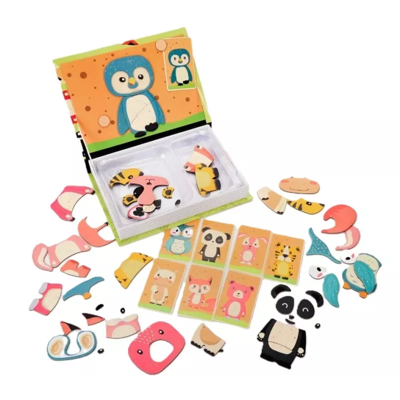 EXTRALINK TOYS Magnetic Puzzle Book Animals 68 osaa