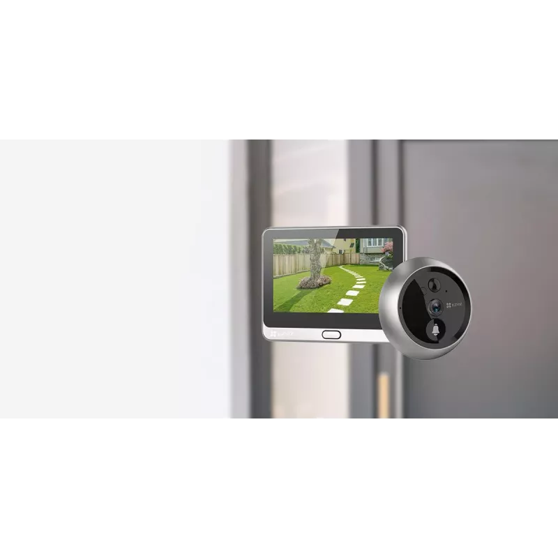 Ezviz CS-CP4 2MP Wi-Fi digitaalinen ovisilmä 4,3 tuuman näytöllä, hopea