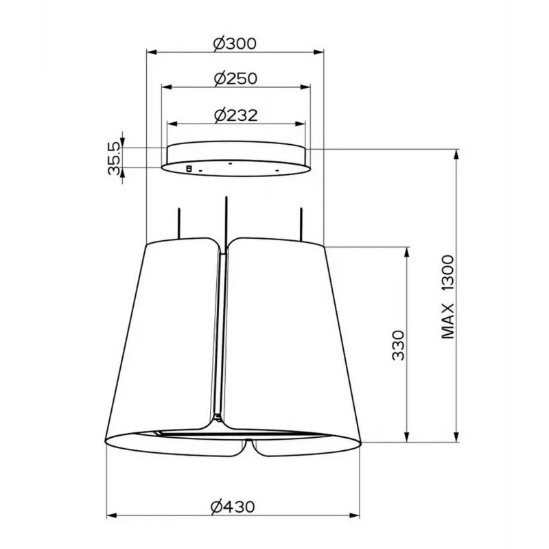 Faber Beat Titanium Matt F45 seinäliesituuletin, 45 cm, 630 m³/h, LED