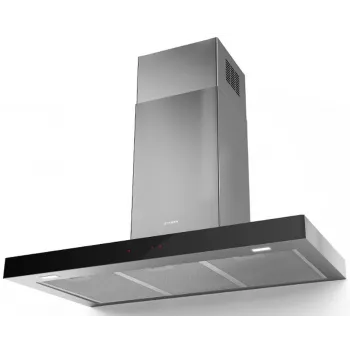 Faber Stilo Glass Smart A90 seinäliesituuletin Wi-Fi-sovellusohjauksella, 90 cm, ruostumaton teräs/lasi, A+ energia, 700 m³/h