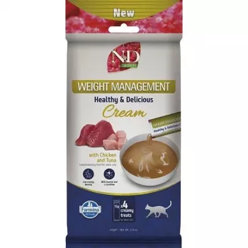 FARMINA N&D Quinoa Cat Weight Management Cream with Chicken & Tuna Box – kissanherkku – 4x15g