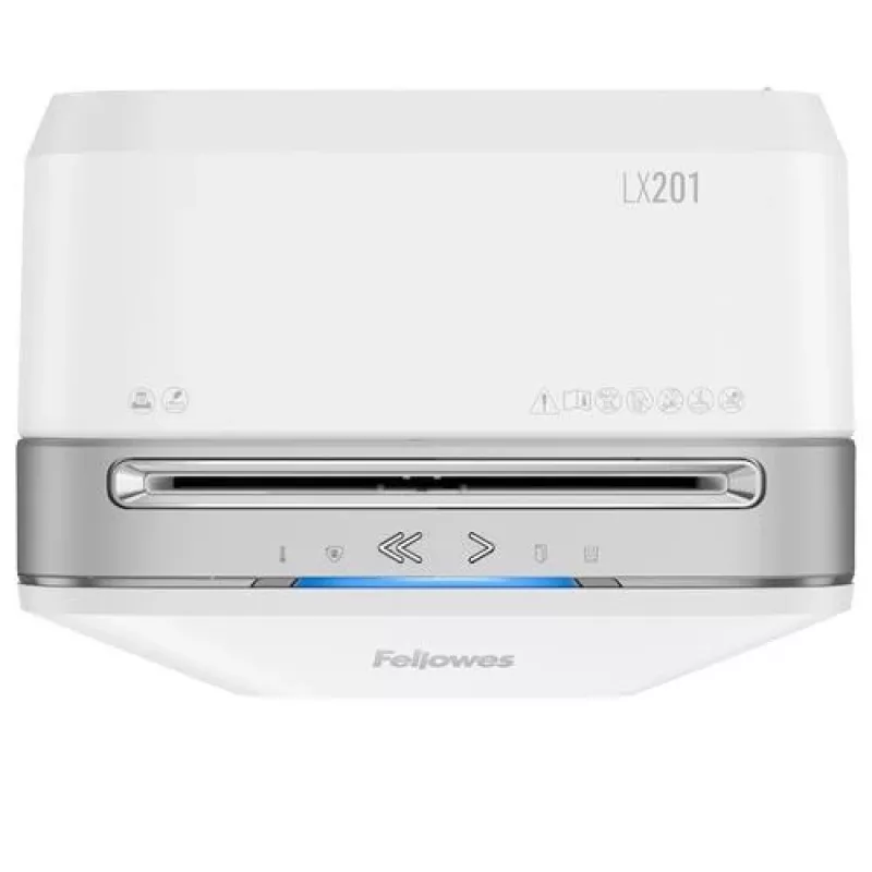 Fellowes Powershred LX201 Micro-Cut -silmäpaperisilppuri, 12 arkkia, 22 litraa, valkoinen