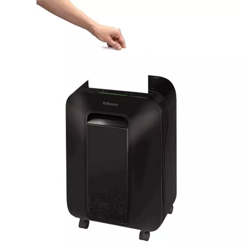 Fellowes Powershred LX201 Micro-Cut -silmäpaperisilppuri, musta, 10 arkkia, P-5 turvallisuus, 22L säiliö