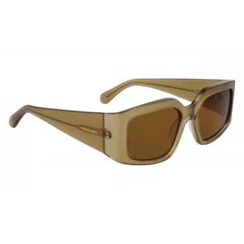 FERRAGAMO SF1101S541833 naisten aurinkolasit - musta asetaattikehys, harmaat liukuvärilinssit, 54 mm