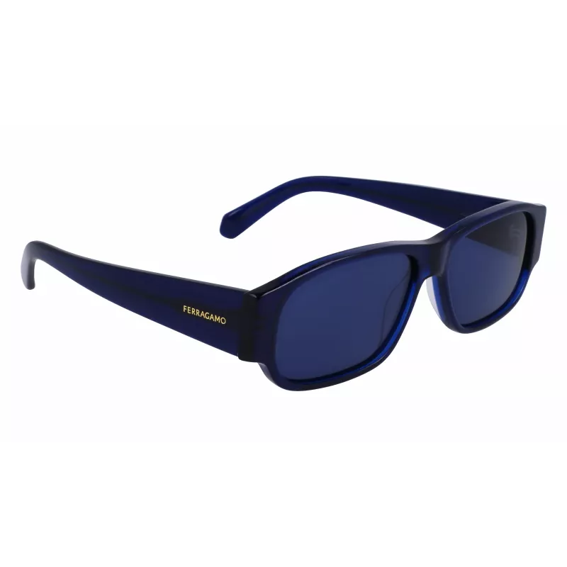 FERRAGAMO SF1109S571443 miesten aurinkolasit, mattamusta asetaattikehys, harmaat polykarbonaattilinssit, 57 mm