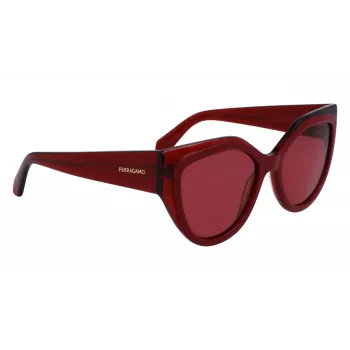FERRAGAMO SF2004S-618 naisten perhosaurinkolasit havanna asetaatti ruskea liukuvärilinssi 53/18/140 mm