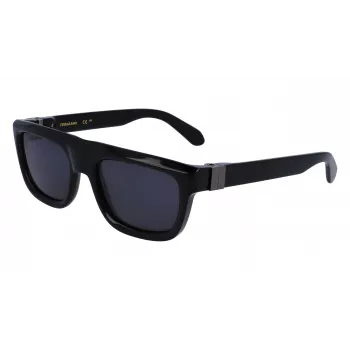 FERRAGAMO SF2009S-001 miesten aurinkolasit - musta kehys, harmaat linssit, 56/21/145 mm