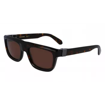 FERRAGAMO SF2009S-242 miesten kulmikas asetaatti-aurinkolasit Havana ruskea liukuva 56/21/145 mm
