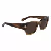 Ferragamo SF2010S-319 aurinkolasit miesten vihreä Havana neliömäinen asetaatti 52 mm