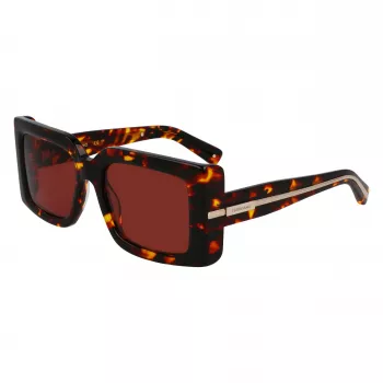 FERRAGAMO SF2032S-242 naisten aurinkolasit Havana asetaatti kulmikas kehys ruskeat liukuvärjätyt linssit 55/19/140 mm