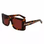 FERRAGAMO SF2032S-242 naisten aurinkolasit Havana asetaatti kulmikas kehys ruskeat liukuvärjätyt linssit 55/19/140 mm