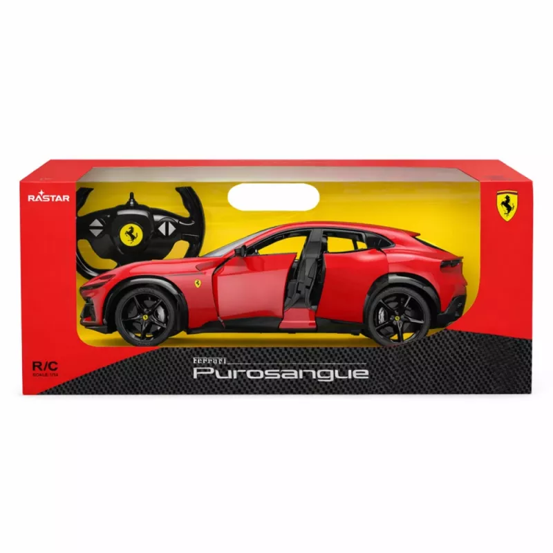Ferrari Purosangue RC-kauko-ohjattava auto Rastar punainen 1:14