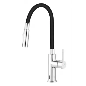 FERRO KITCHEN MIXER DISTANZA SENSOR FLEXSPOUT kosketukseton keittiöhana, ulosvedettävä juoksuputki, kromi