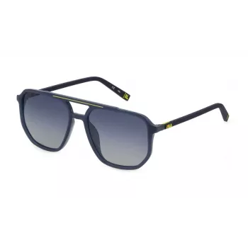 FILA SFI31257BL1P miesten polarisoidut aurinkolasit - suorakaiteen muotoinen musta kehys, savunharmaat linssit, 57 mm