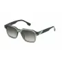 FILA SFI458-5206W5 unisex-aurinkolasit - musta asetaattikehys, harmaat polykarbonaattilinssit, UV400-suoja, 52 mm linssin leveys