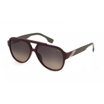 FILA SFI459-5903G6 unisex-aurinkolasit - musta kehys, harmaat linssit, 59 mm