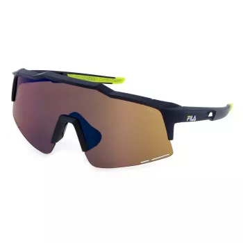 FILA SFI516-99U28V unisex-aurinkolasit musta kehys harmaat peilatut linssit 99/00/130 mm