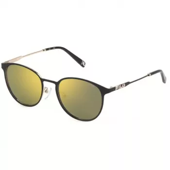 FILA unisex-aurinkolasit SFI217-52301G neliömäinen musta kehys harmaat linssit 55 mm