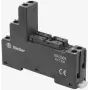 Finder 95.050 ruuviliitinjalusta releille sarjoille 40/44/51/52/61, DIN-kisko-/paneeliasennus, 8-napainen, 10 A, 250 V AC, musta