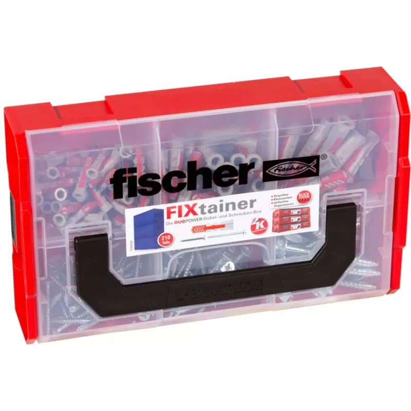 Fischer DUO-Line ruuvi- ja proppusarjan laatikko, 105 osaa, DUOPOWER & DUOTEC 535969