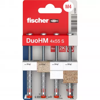 Fischer DuoHM 4x55 S PH PZ ontelorasia tulppa 55 mm 4 kpl 572911